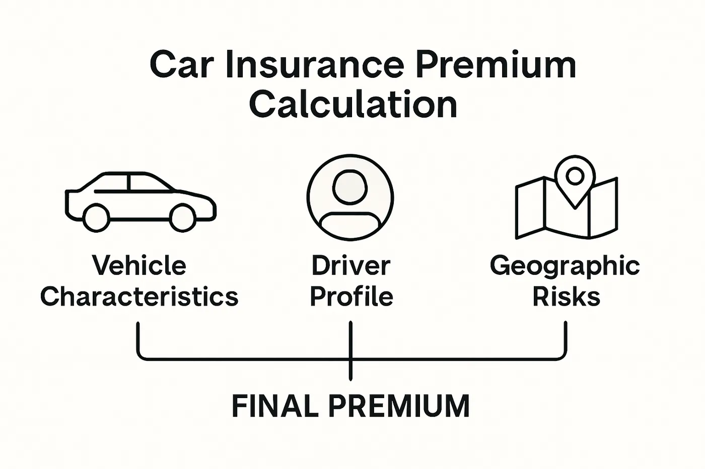 Infographic explaining how car insurance premiums are calculated