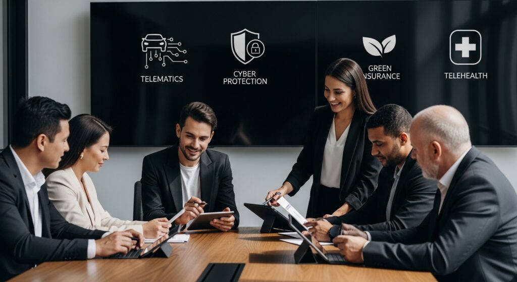 insurance 2025 trends, digital insurance meeting, modern advice