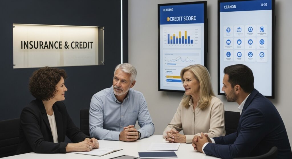 insurance credit score interaction